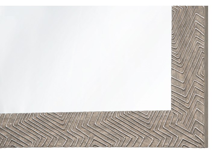 Beliani Lustro wiszące ścienne ciemnobrązowe 60 x 91 cm dekoracyjne Lustro z ramą Prostokątne Pomieszczenie Salon