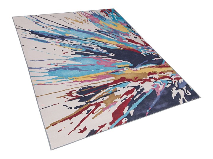 Beliani Dywan wielokolorowy 160 x 230 cm abstrakcyjny wzór salon sypialnia Prostokątny Dywany Poliester 160x230 cm Kategoria Dywany