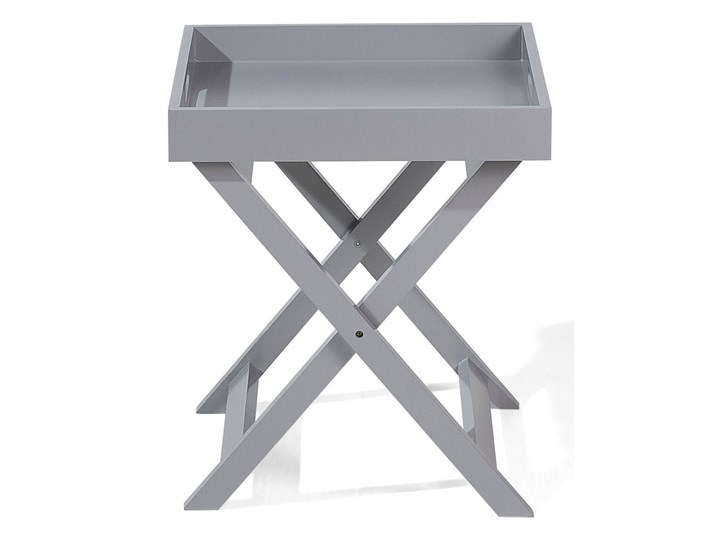Beliani Stolik kawowy szary 40 x 46 cm kwadratowy zdejmowany blat styl skandynawski Długość 40 cm Płyta MDF Szerokość 40 cm Kategoria Stoliki i ławy