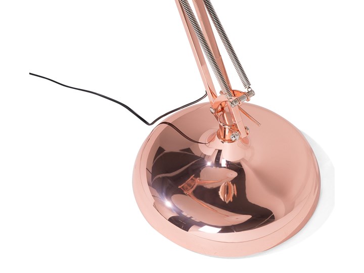 Beliani Lampa podłogowa stojąca miedziana metalowa ruchome ramie 180 cm industrialny design do salonu i sypialni Pomieszczenie Sypialnia Lampa do czytania Styl Nowoczesny