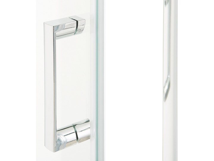 Beliani Kabina prysznicowa srebrna szkło hartowane aluminium pojedyncze drzwi 70 x 70 x 185 cm nowoczesny design Szerokość 70 cm Kwadratowa Narożna Kategoria Kabiny prysznicowe