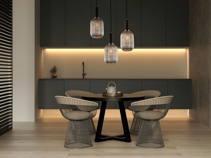 LAMPA WISZĄCA LOFT DYMIONA RICO Metal Lampa z kloszem Mosiądz Lampa z abażurem Szkło Kategoria Lampy wiszące