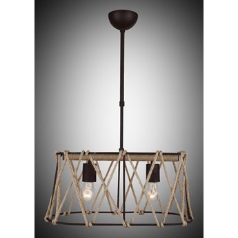 Lampa wisząca rustykalna retro lucea 1364-72-12 fune sznur salon jadalnia sypialnia
