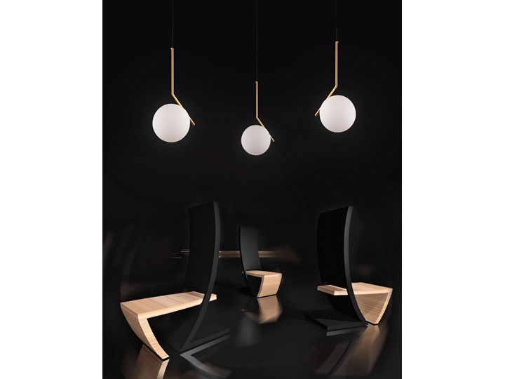 LAMPA WISZĄCA NOWOCZESNA ZŁOTA SORENTO D20 LUMINA DECO Szkło Metal Lampa z abażurem Lampa z kloszem Ilość źródeł światła 1 źródło