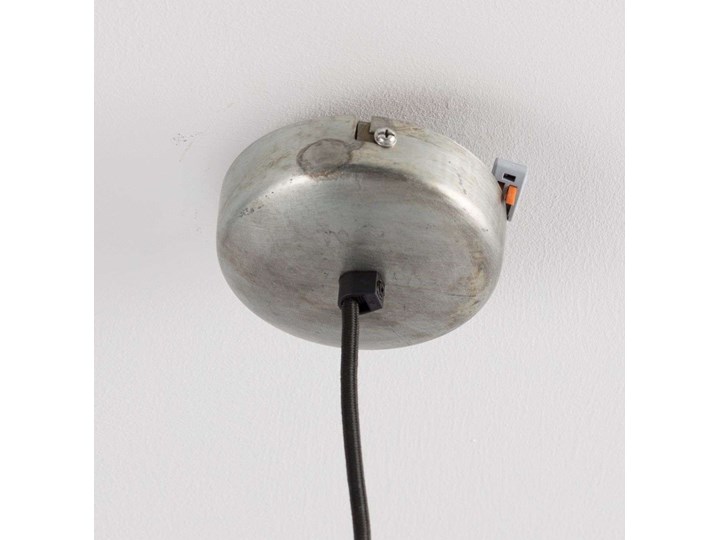 Lampa wisząca Ismay śr. 33cm silver&olive, 33 × 33 × 164 cm Drewno Lampa z kloszem Metal Pomieszczenie Jadalnia