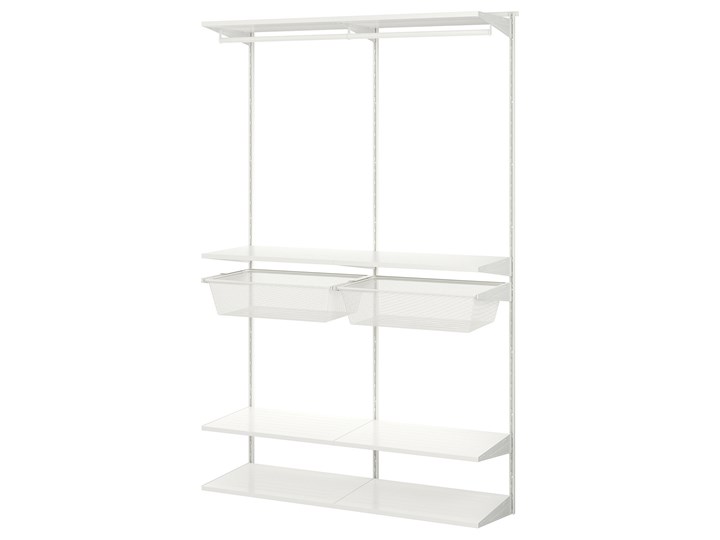 IKEA BOAXEL Kombinacja szafy, biały, 125x40x201 cm Kategoria Organizery do szaf
