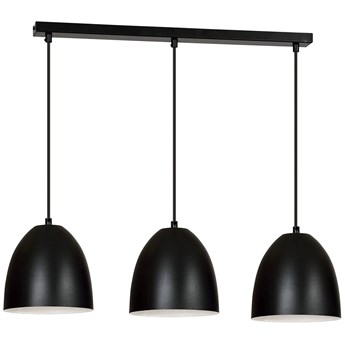 SELSEY Lampa wisząca Alatri czarna z białym wnętrzem x3
