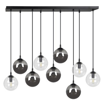 SELSEY Lampa wisząca Fregene grafitowo-transparentna x9