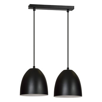 SELSEY Lampa wisząca Alatri czarna z białym wnętrzem x2