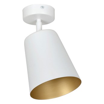 SELSEY Lampa sufitowa Lanciano biała ze złotym wnętrzem