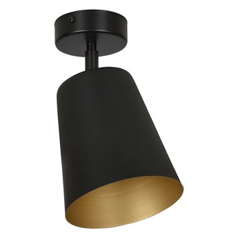 SELSEY Lampa sufitowa Lanciano czarna ze złotym wnętrzem