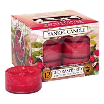 Zestaw 12 świeczek zapachowych Yankee Candle Red Raspberry, 4 h