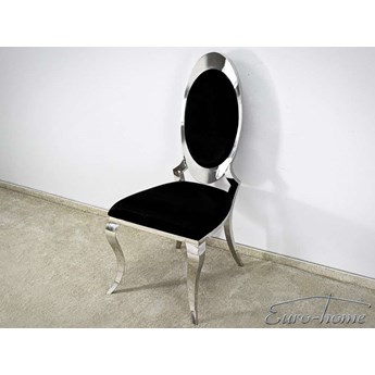 Welurowe aksamitne czarne krzesło 54x52x111 cm B415-1