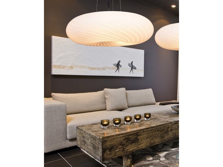 NOWOCZESNA LAMPA WISZĄCA MONARTE D48 LUMINA DECO Lampa z kloszem Szkło Pomieszczenie Sypialnia Metal Lampa z abażurem Pomieszczenie Biuro i pracownia
