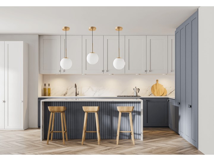 NOWOCZESNA LAMPA WISZĄCA ZŁOTA FREDICA W1 Szkło Metal Pomieszczenie Salon Lampa kula Lampa z kloszem Kolor Złoty