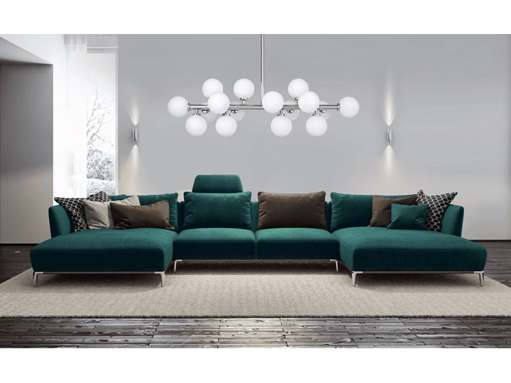 LAMPA WISZĄCA SUFITOWA NOWOCZESNA CHROM PETRICA W16 LUMINA DECO Lampa z kloszem Pomieszczenie Salon Szkło Metal Lampa z abażurem Funkcje Brak dodatkowych funkcji