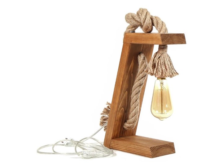 Lampa stołowa E27/40W/230V Wysokość 35 cm Tkanina Drewno Pomieszczenie Sypialnia