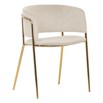 Krzesło Evia białe/złote nogi
