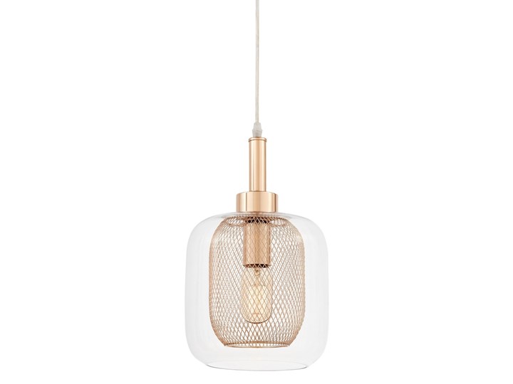 LAMPA WISZĄCA NOWOCZESNA ZŁOTA BESSA LUMINA DECO Metal Szkło Lampa z abażurem Pomieszczenie Biuro i pracownia Lampa z kloszem Pomieszczenie Salon