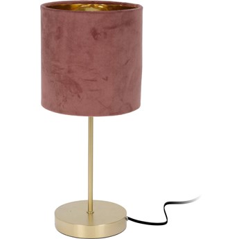 Lampa stołowa z welurowym abażurem, wys. 42 cm