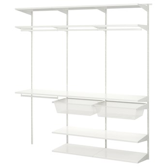 IKEA BOAXEL Kombinacja szafy, biały, 187x40x201 cm