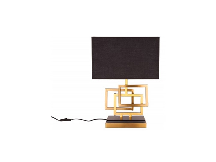 Lampa biurkowa Leonor 56 cm złota Wysokość 55 cm Metal Lampa z abażurem Kolor Czarny