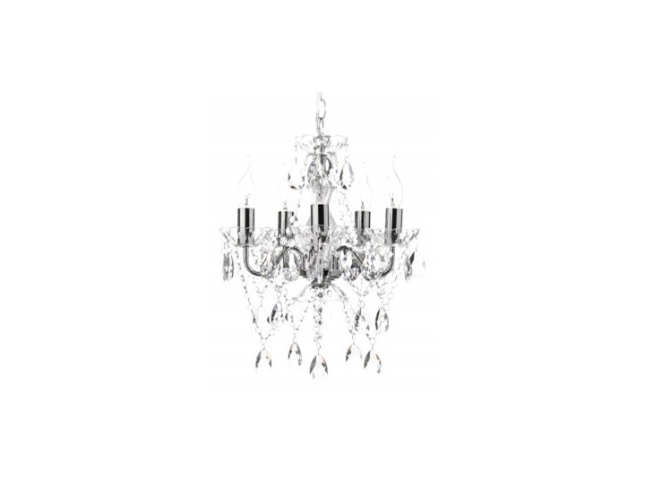 Lampa wisząca Cristal S 5-ramienna transparentna Żyrandol Tworzywo sztuczne Metal Pomieszczenie Jadalnia