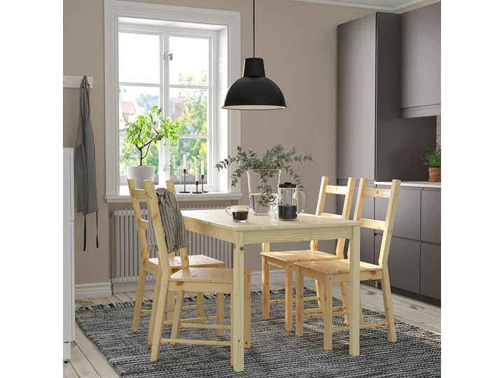 IKEA INGO / IVAR Stół i 4 krzesła, sosna, 120 cm Kolor Beżowy Kategoria Stoły z krzesłami