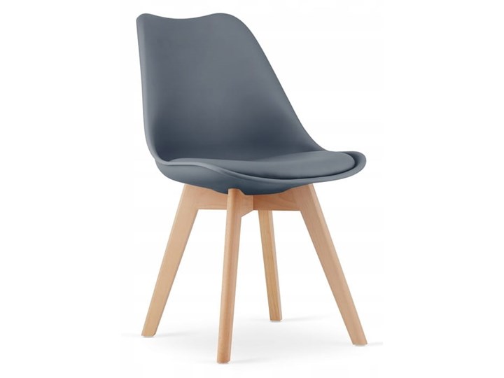 KRZESŁO NORDIC GRAFITOWE Drewno Krzesło konferencyjne Tworzywo sztuczne Tapicerowane Tkanina Wysokość 83 cm Skóra Skóra ekologiczna Pomieszczenie Salon