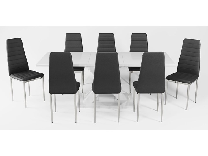 STÓŁ "X" ROZKŁADANY 140/180CM DO JADALNI WYSOKI POŁYSK Wysokość 75 cm Płyta MDF Pomieszczenie Stoły do kuchni