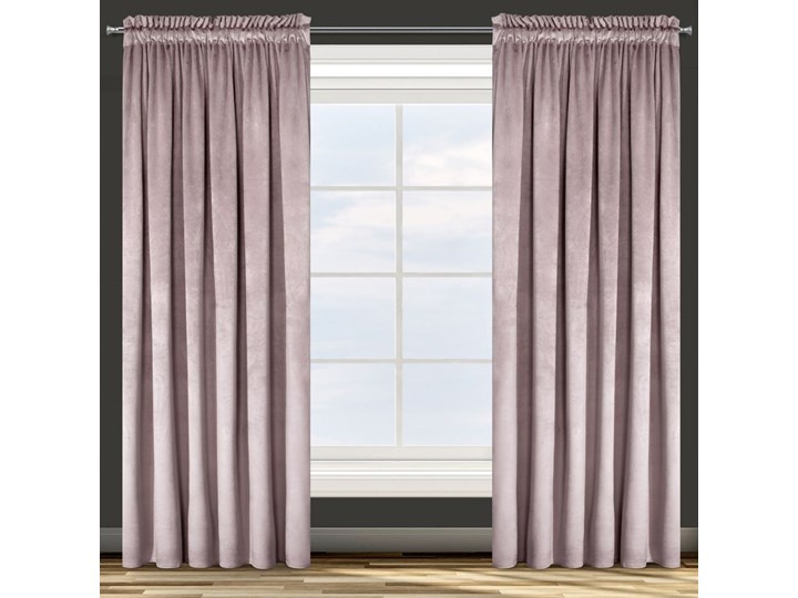 Zasłona Gotowa na Taśmie 140x270 Welur Rosa Pudrowy róż Bawełna Zasłona zaciemniająca 140x270 cm Poliester Pomieszczenie Sypialnia