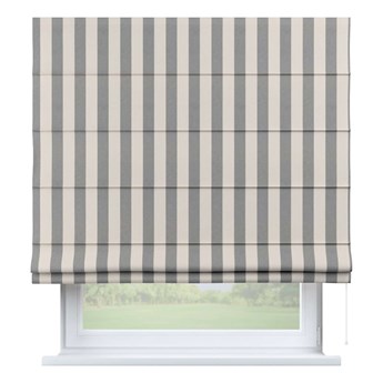 Roleta rzymska Capri, biało-szare pionowe pasy (5,5cm), szer.80 x dł.170 cm, Quadro