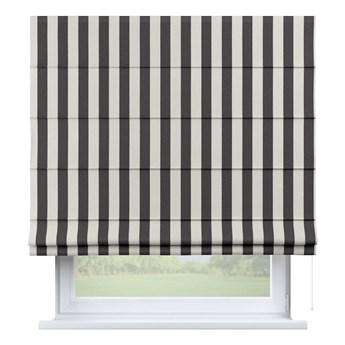 Roleta rzymska Capri, biało-grafitowe pionowe pasy (5,5cm), szer.80 x dł.170 cm, Quadro