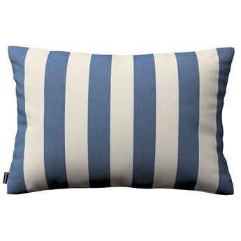 Poszewka Kinga na poduszkę prostokątną, niebiesko-białe pionowe pasy (5,5cm), 60 x 40 cm, Quadro