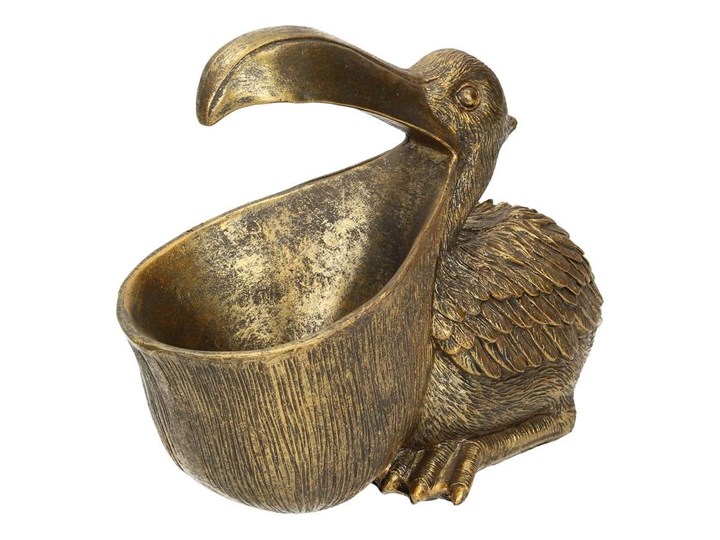 Dekoracja Pelican 19cm antique gold, 11 x 23 x 19 cm Kategoria Figury i rzeźby Ptaki Kolor Brązowy
