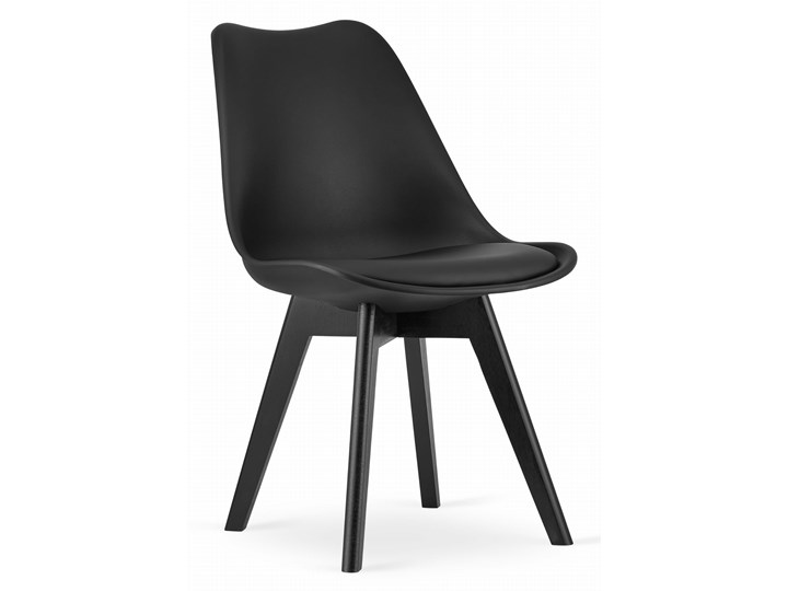 Krzesło kris czarne z poduszką czarne nogi Krzesło inspirowane Głębokość 41 cm Wysokość 82 cm Wysokość 49 cm Drewno Skóra ekologiczna Szerokość 49 cm Pomieszczenie Salon Tworzywo sztuczne Kolor Czarny