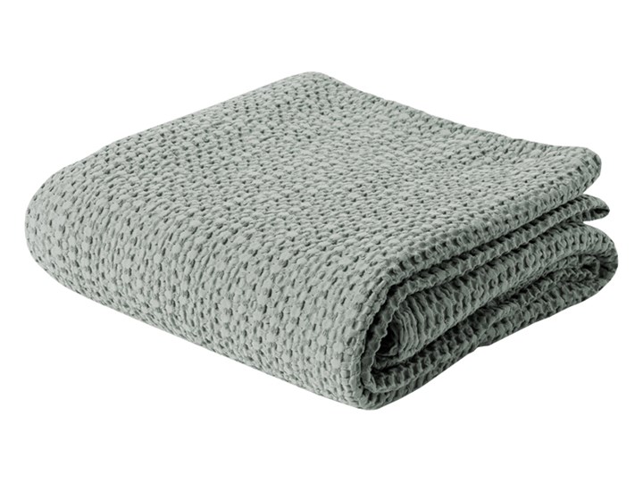 SELSEY Narzuta na łóżko Alpinia bawełniana szałwia 200x220 cm 220x240 cm 180x240 cm 180x220 cm 200x240 cm 160x220 cm 140x220 cm 160x240 cm Bawełna Wzór Jednolity