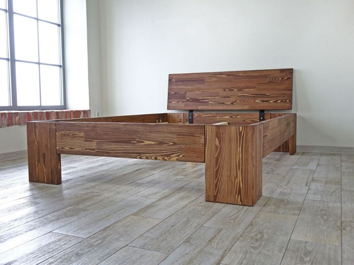 Łóżko Drewniane Sosnowe Marika II - 160 Rozmiar materaca 160x200 cm Drewno Kolor Beżowy