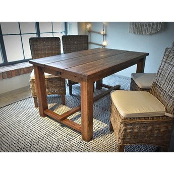 Stół drewniany sosnowy woskowany Rustyk 3 - 160x90 cm - WYPRZEDAŻ