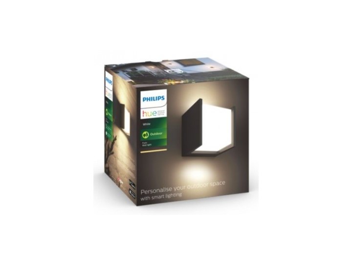 Lampa led Philips Hue FuzoWhite EU wall lantern black 1x Kinkiet ogrodowy Kolor Biały