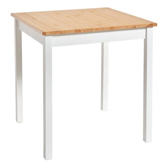 Stół z drewna sosnowego z białą konstrukcją Bonami Essentials Sydney, 70x70 cm