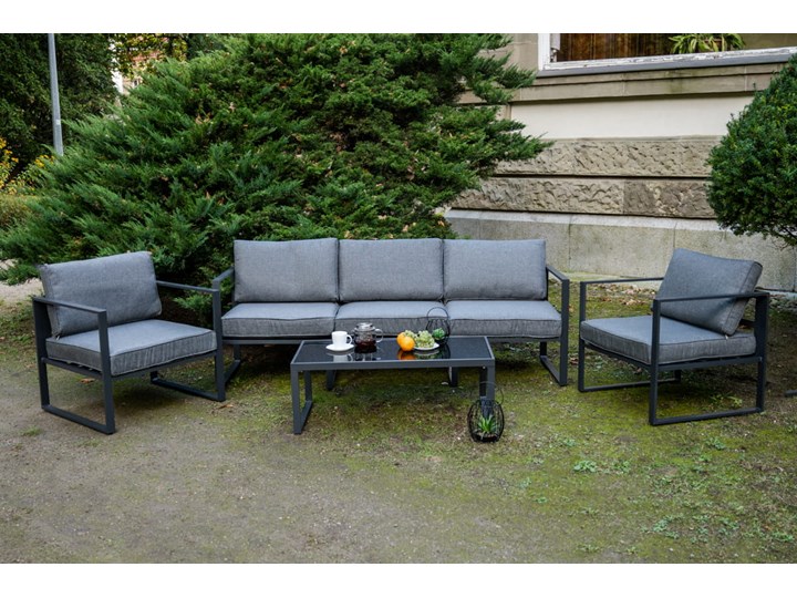 Komplet mebli aluminiowych MOSTRARE GRANDE Tworzywo sztuczne Aluminium Styl Nowoczesny Zestawy wypoczynkowe Zawartość zestawu Sofa