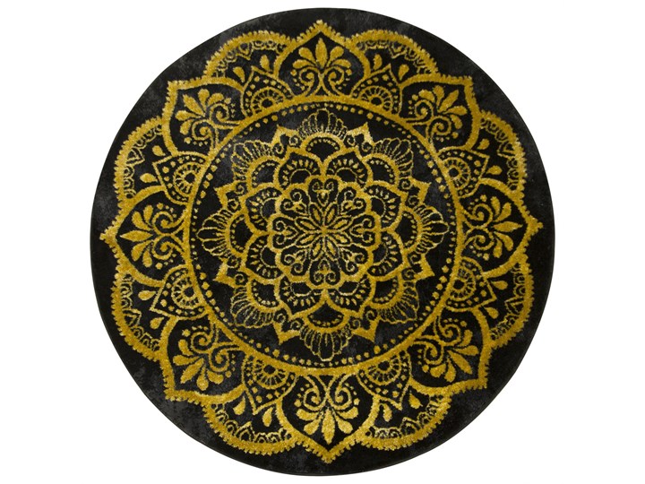 Okrągły Dywan Festival Gold 5867A black 14 Rozeta Ornament Czarny Złoty Dywany Kategoria Dywany