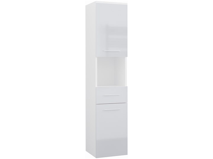 Szafka łazienkowa wysoka LUPO / TIPO LP1 biały połysk Głębokość 30 cm Wiszące Głębokość 32 cm Wysokość 140 cm Szerokość 30 cm Kategoria Szafki stojące
