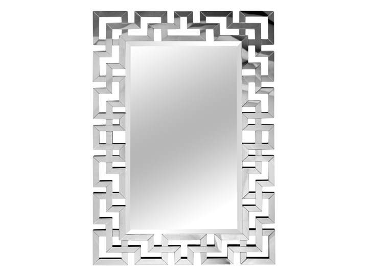 Lustro z greckim lustrzanym ornamentem 80x120 cm LW1066 Kategoria Lustra Kolor Srebrny