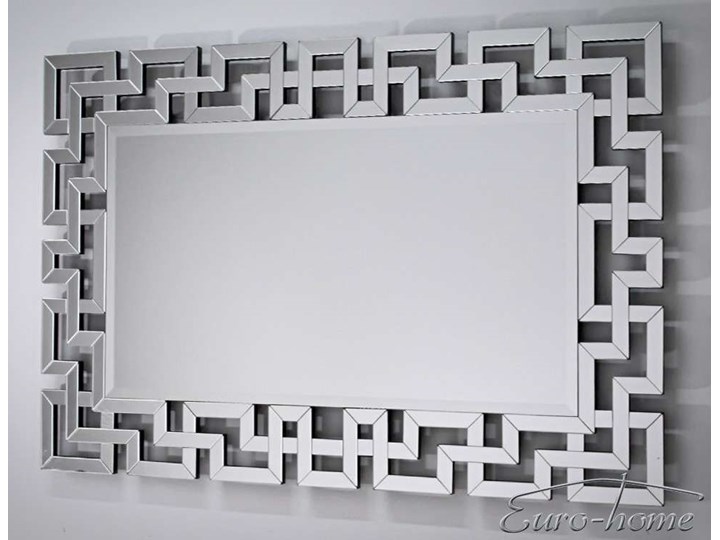 Lustro z greckim lustrzanym ornamentem 80x120 cm LW1066 Kategoria Lustra Kolor Srebrny