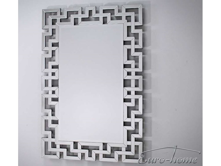 Lustro z greckim lustrzanym ornamentem 80x120 cm LW1066 Kategoria Lustra Kolor Srebrny