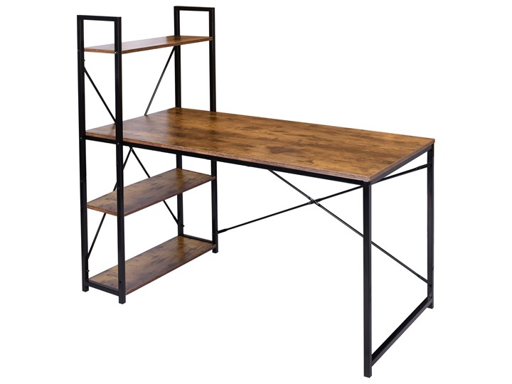 Biurko loftowe z półkami z nadstawką Trosa Biurko z nadstawką Stal Metal Głębokość 60 cm Biurko regulowane Szerokość 120 cm Głębokość 97 cm Szerokość 97 cm Biurko komputerowe Kategoria Biurka