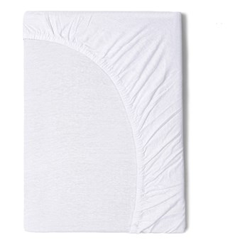 Dziecięce białe bawełniane prześcieradło elastyczne Good Morning, 70x140/150 cm