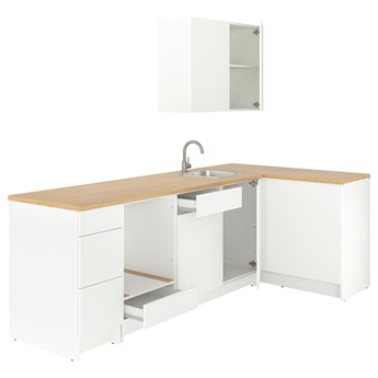 IKEA KNOXHULT Kuchnia narożna, biały, 285x122x220 cm
